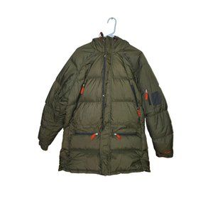 Vintage Nike Down Snorkel RipStop Puffer Parka Hooded Jacket Coat Sz Large